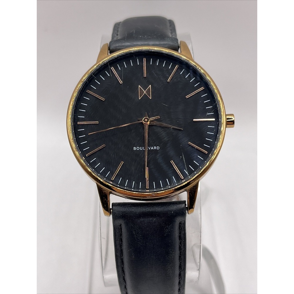MVMT Boulevard Santa Monica Women's Watch Rose Gold Tone Black-  New Battery‎